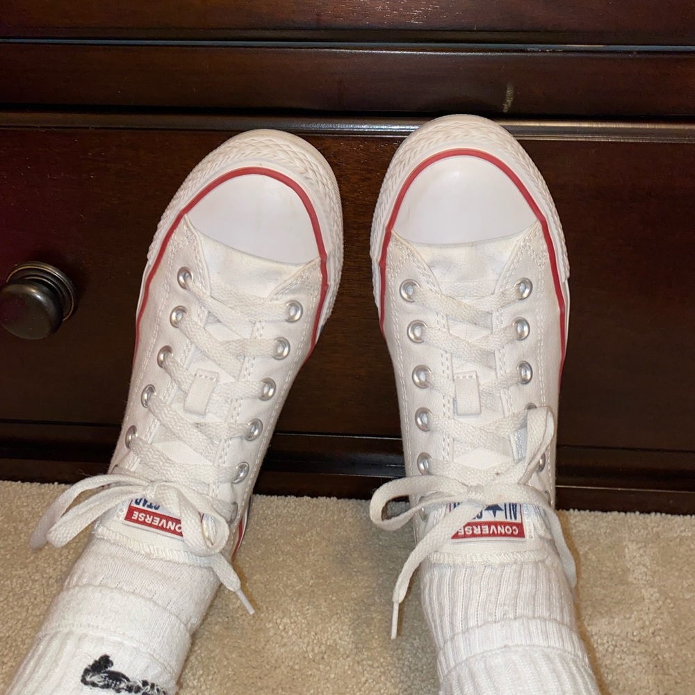 White Converse Low Tops